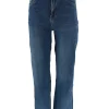 Miss Fanny dark denim uitlopende broek (3665)