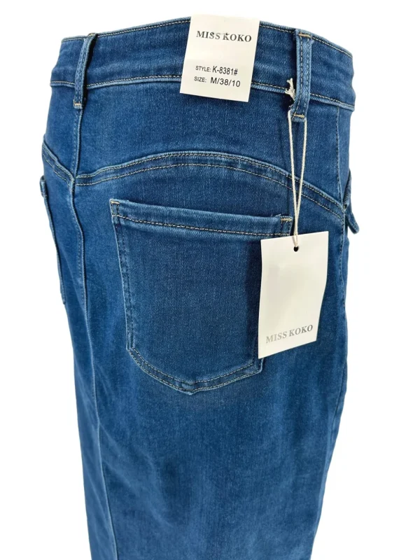Miss Koko denim rok met gouden knopen (K-8381#)