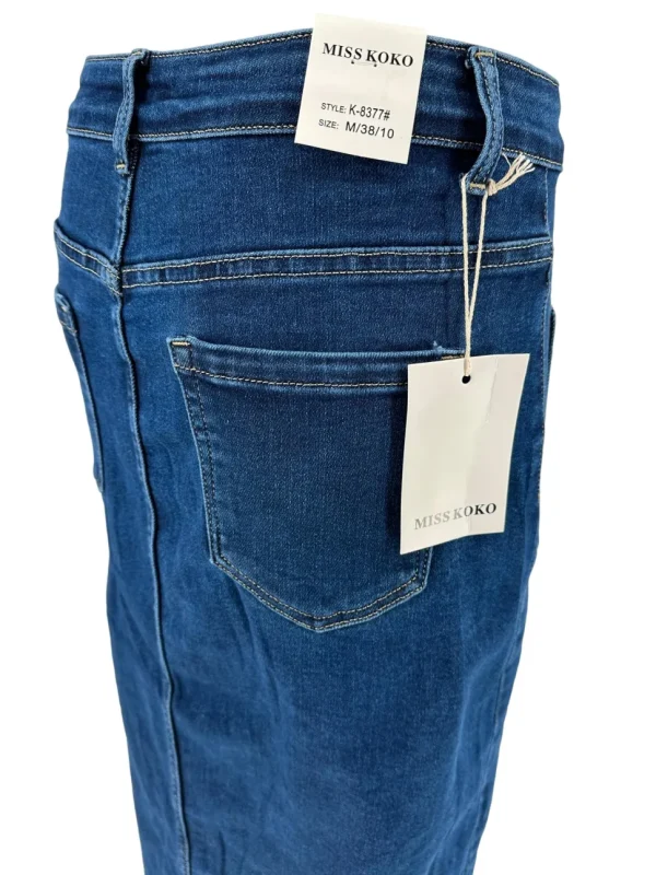Miss Koko denim rok met knopen aan de voorzijde (K-8377#)