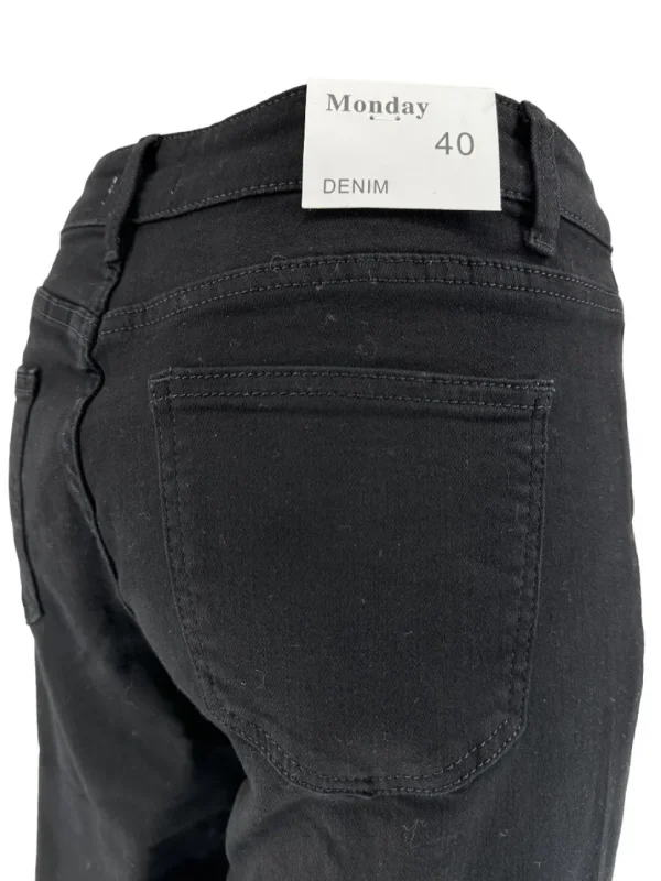 Monday jeans met rechte broekspijp zwart (LWP-710-A)
