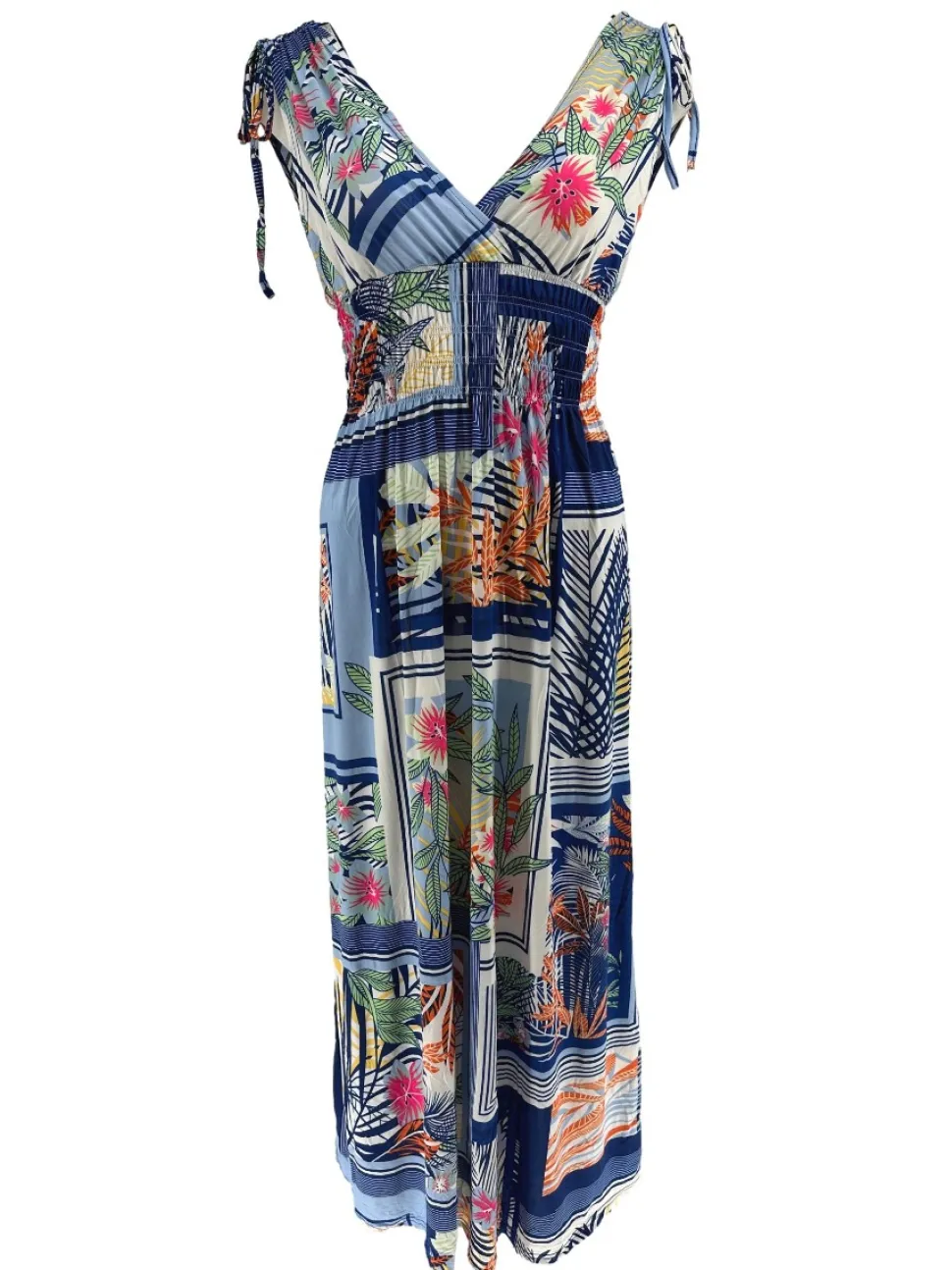 mouwloze_travelstof_jurk__0-11.webp Mouwloze travelstof jurk Framed blauw (J-79#)