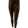 NORFY legging met hoge taille bruin CAJ