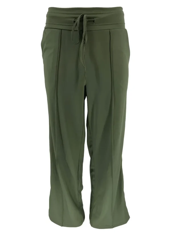 Rechte travelstof broek met koord RORO army.BFT SALE