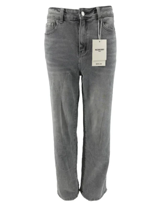 Redberry jeans met wide leg grijs (A048-3)