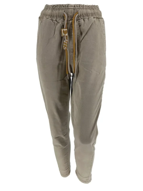 Redseventy jogg-jeans met koord momfit beige (F292-5)