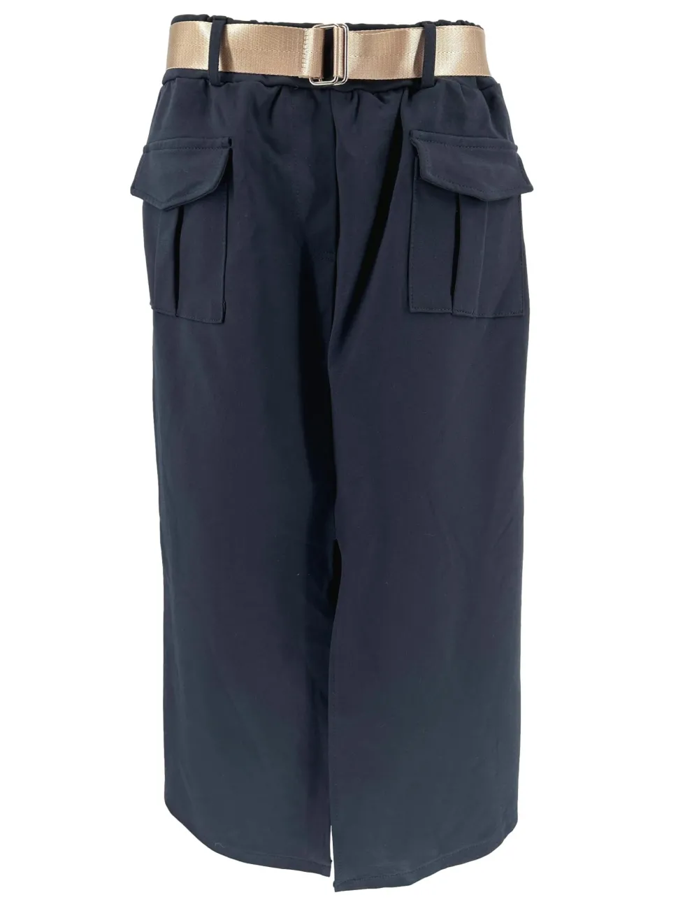 rok_met_cargo_zakken_en_b_0-2.webp Rok met cargo zakken en bijpassende riem met glans italy donker blauw SALE