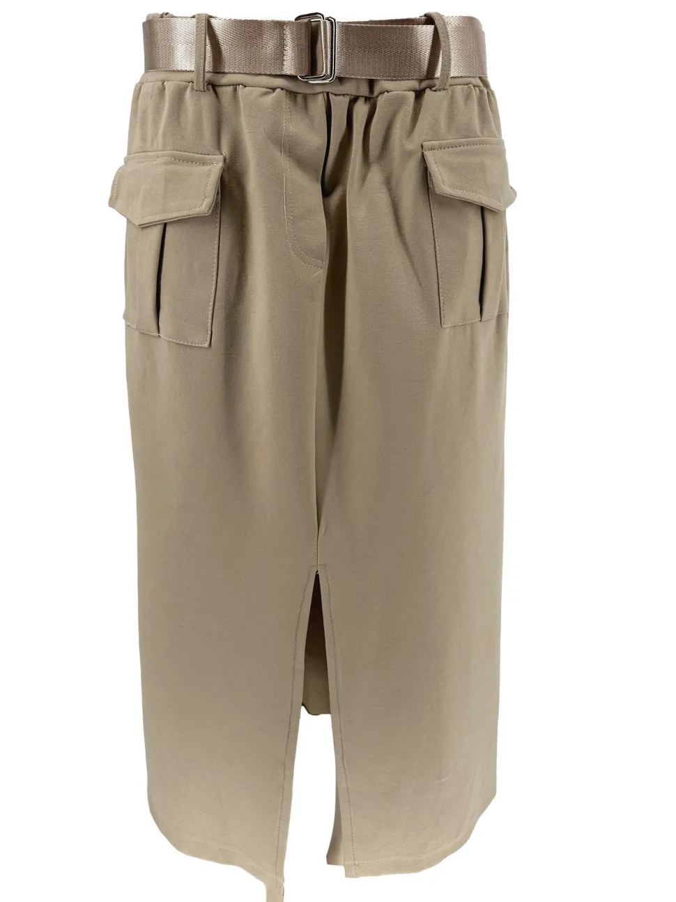 rok_met_cargo_zakken_en_b_0.webp Rok met cargo zakken en bijpassende riem met glans italy beige SALE