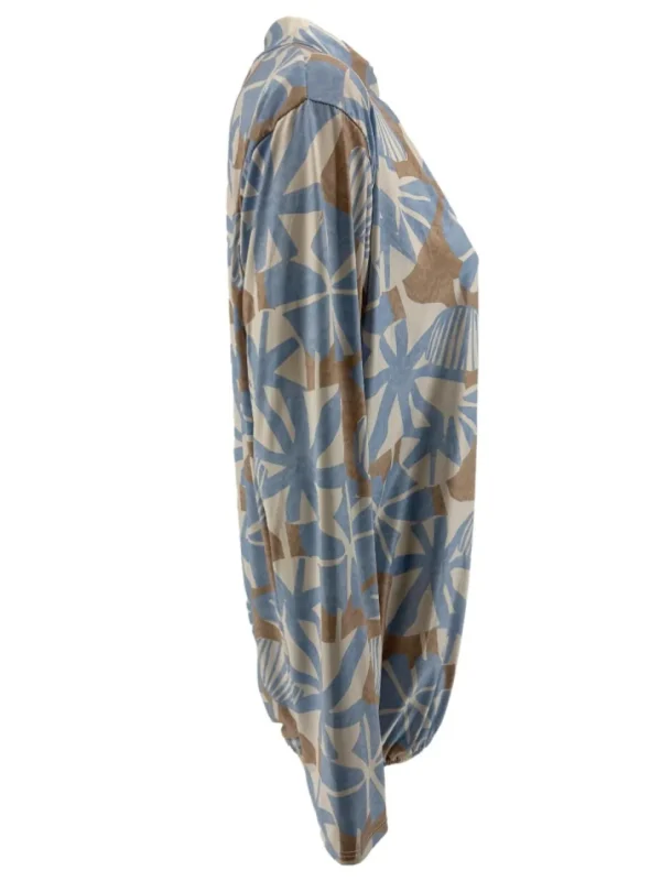 Shirt met lange mouw en opstaande kraag Jill pansy licht blauw