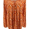 Shirt met lange mouw en ronde hals Jackie flames oranje/apricot