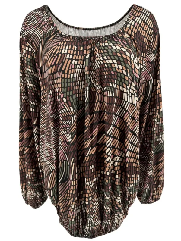 Shirt met lange mouw en ronde hals Jackie galaxy zwart
