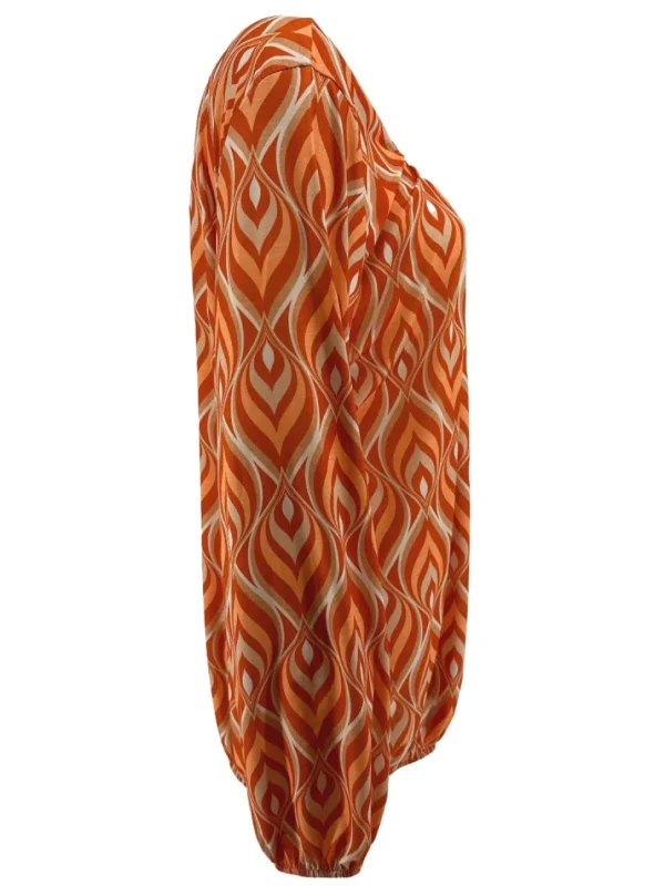 Shirt met lange mouw en ronde hals Jackie flames oranje/apricot