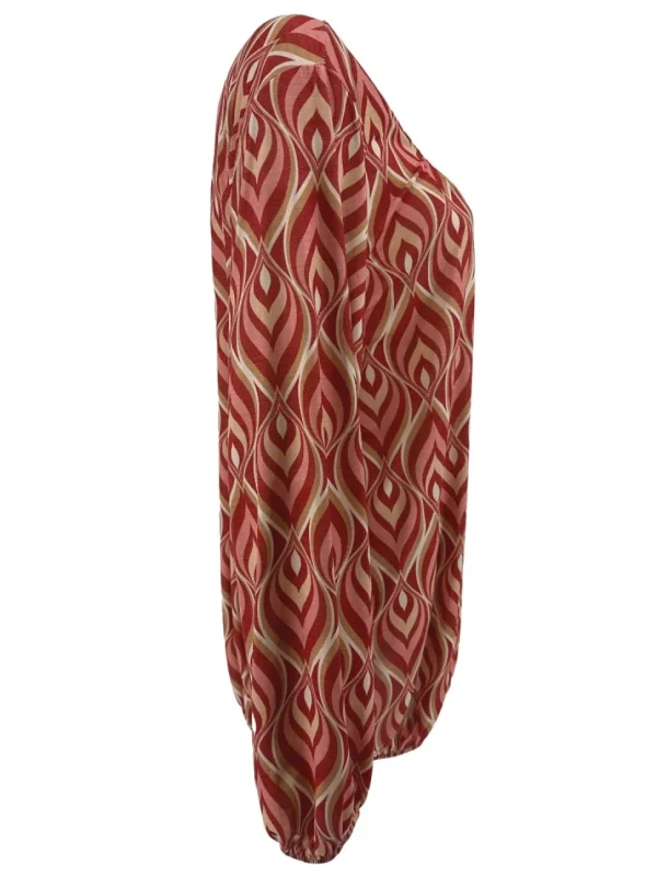Shirt met lange mouw en ronde hals Jackie flames oudroze