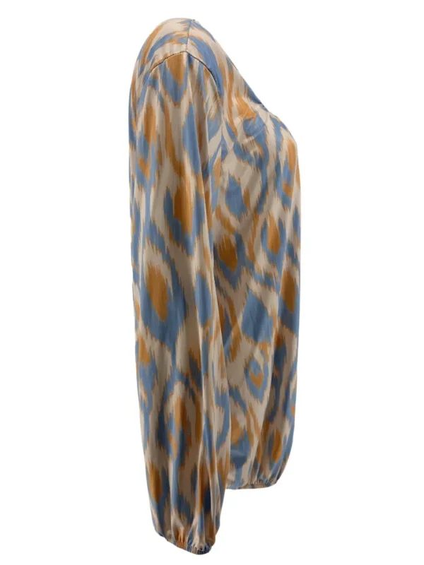 Shirt met lange mouw en ronde hals Jackie smudge licht blauw