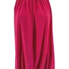 SIZE PLUS mouwloze halter top uni fuchsia