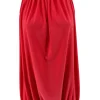 SIZE PLUS mouwloze halter top uni koraal