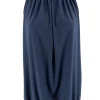SIZE PLUS mouwloze halter top uni donker blauw