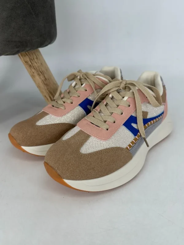 Sneaker met sparkle khaki (1W-N17)