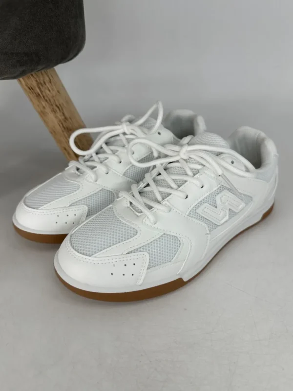 Sneaker met veter en mesh detail white (B0-159)