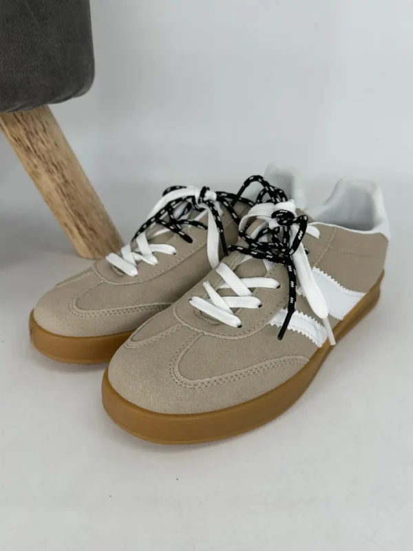 Sneaker met veters beige/white (G3035)