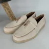 Suedine loafers 1837-beige