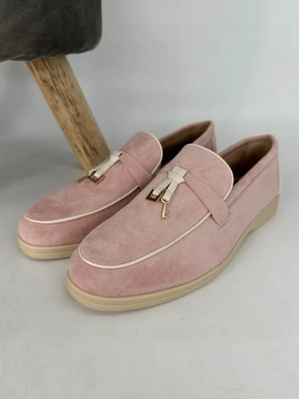 Suedine loafers 1837-pink