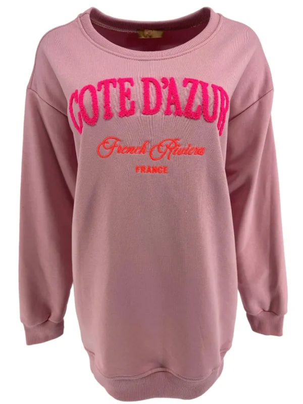 Sweater Cote D'azur licht roze