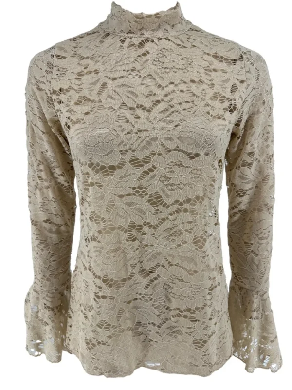 Top van kant met knopen op de rug en MATEN Rose beige (SALE)