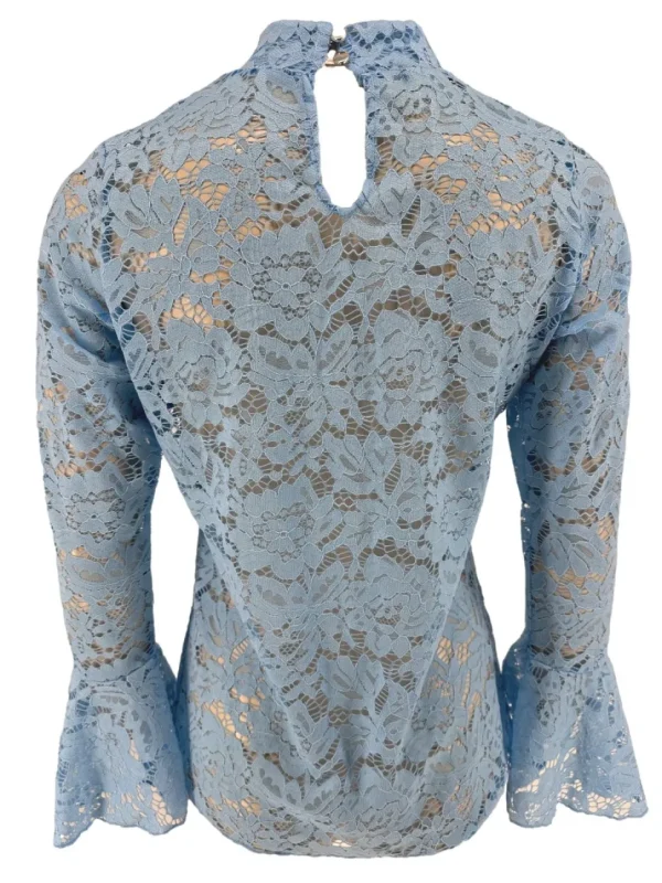Top van kant met knopen op de rug en MATEN Rose licht blauw (SALE)