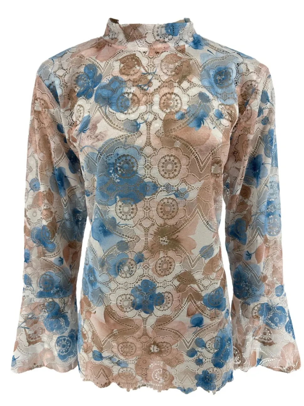 top_van_kant_met_trompet__0-3.webp Top van kant met trompet mouw en BLOEMEN licht blauw