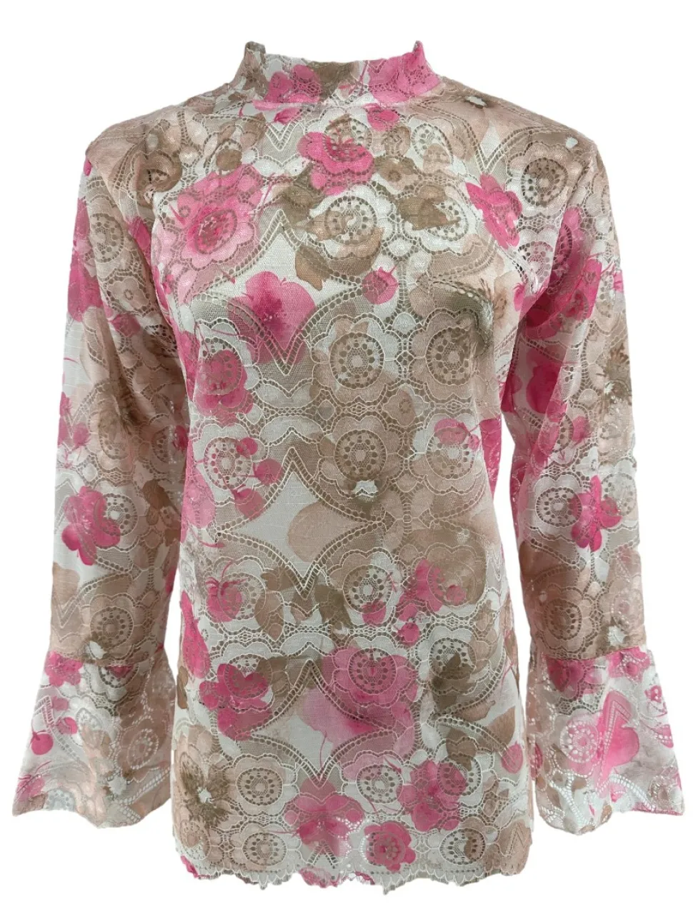 top_van_kant_met_trompet__0-6.webp Top van kant met trompet mouw en BLOEMEN roze
