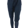 Travelstof broek met NAAD aan de voorzijde Bobbie donker blauw.(bft)