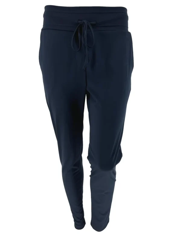 Travelstof broek met aansluitende broekspijp Bibi donker blauw (BFT)
