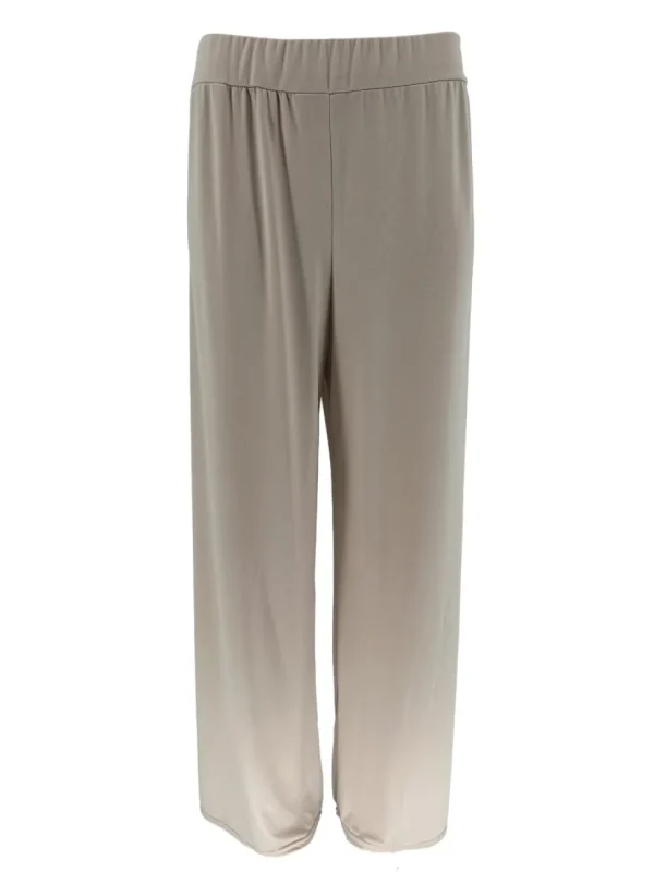 Travelstof broek met rechte broekspijp beige