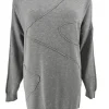 Trui met lange mouw en draad detail grijs (DZ-8942)