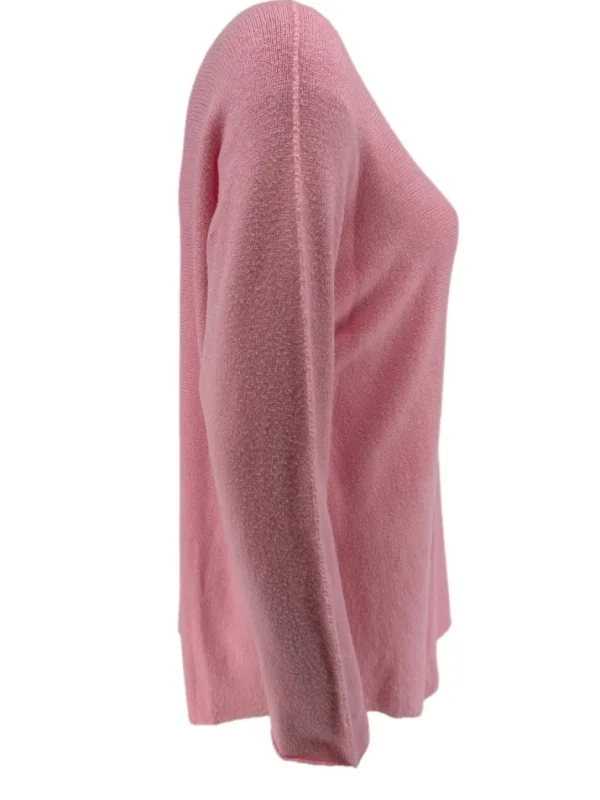 Trui met ronde hals en naad op de mouw Regina licht roze