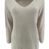 Trui met V-hals en lange mouw Karen beige
