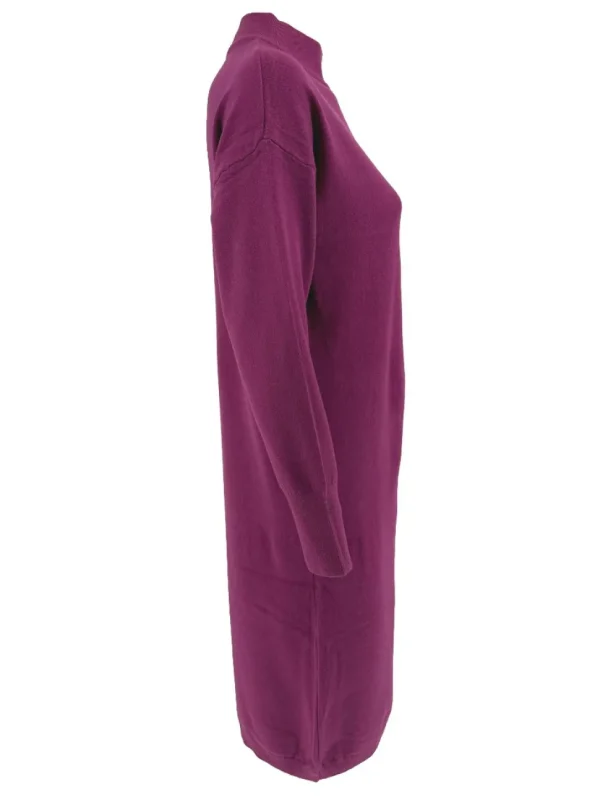 Turtleneck jurk/tuniek met lange mouw cerise (6212).JMK