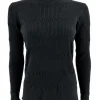 Turtleneck trui met froezel aan de hals Froetie GOTIEK zwart