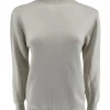 Turtleneck trui met froezels Viola beige (TUS)