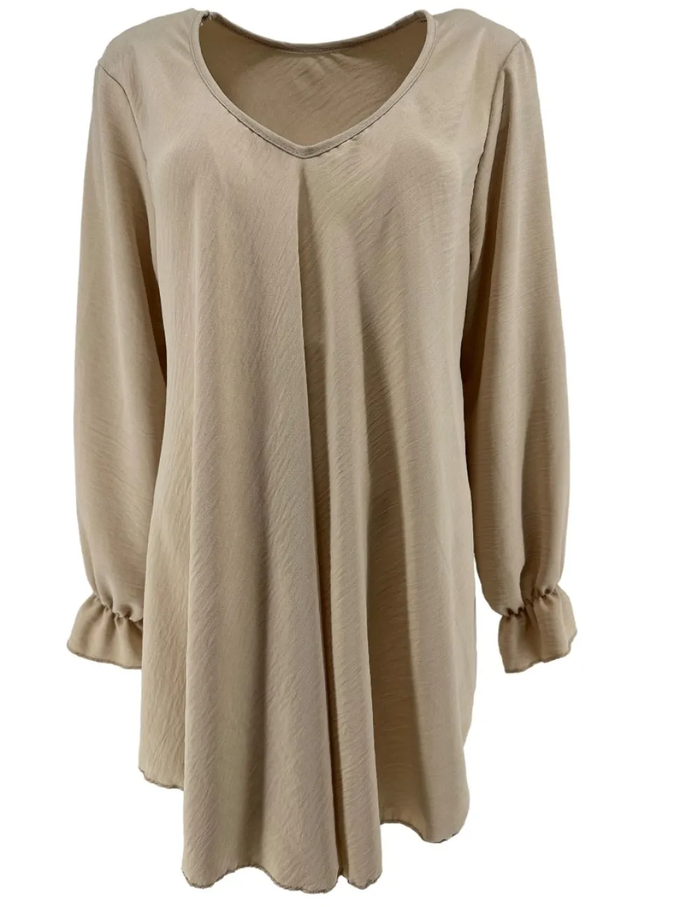 uitlopende_blouse_met_lan_0.webp Uitlopende blouse met lange mouw en V-hals Wendy beige