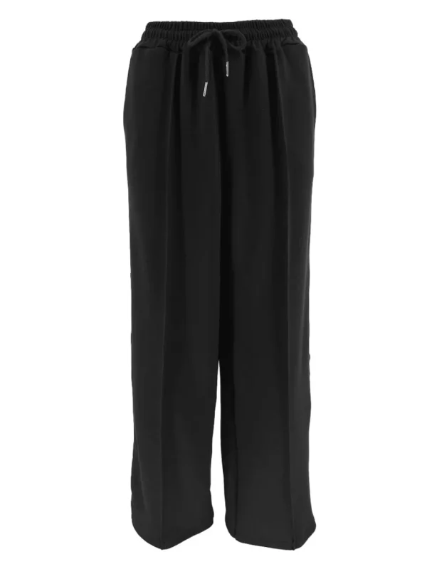 Wijde broek met sterretjes bies zwart.(gts)