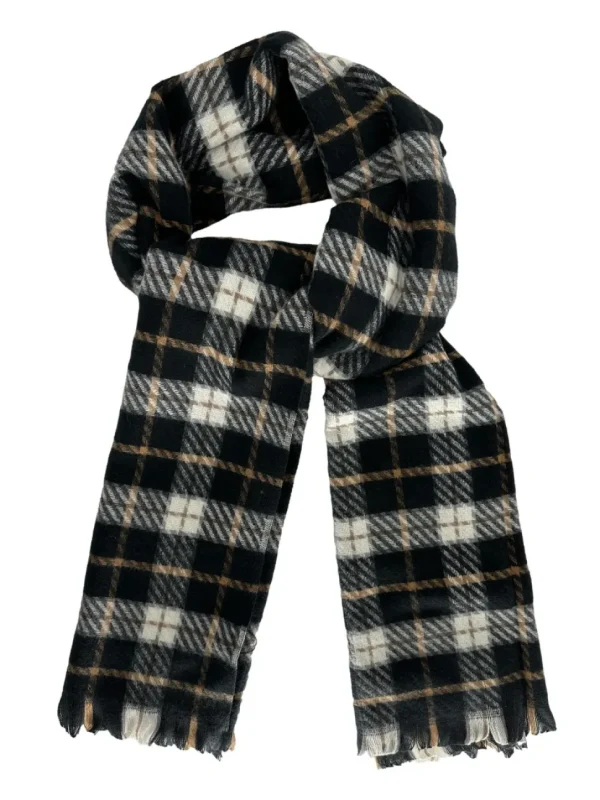 Zachte sjaal geruit black (FA-2403)