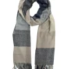 Zachte sjaal geruit met sparkle navy (SQ24-1)