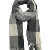 Zachte sjaal geruit met sparkle black (SQ24-1)