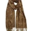 Zachte sjaal met print Diora camel (DA24-12)