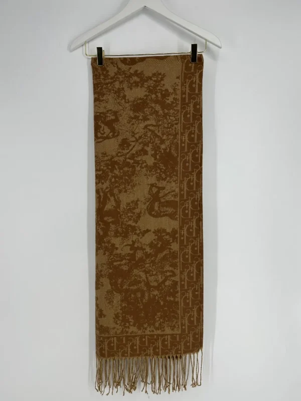 Zachte sjaal met print Diora camel (DA24-12)