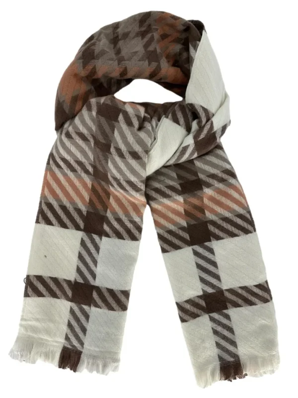 Zachte sjaal striped beige (FA-2402)